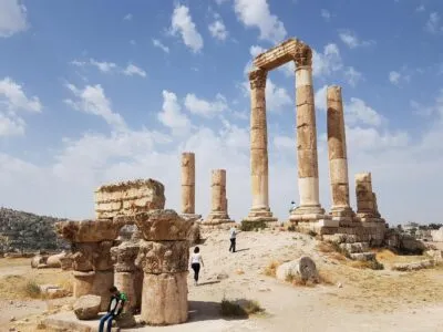 Romeinse ruïnes in Amman Citadel hill