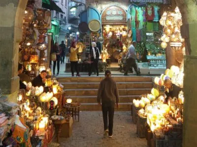 De Khan el Khalili Bazaar in Caïro