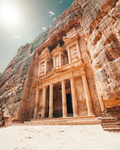 Schatkamer in Petra, Jordanië