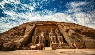 Aswan Abu Simbel gesteente in Egypte