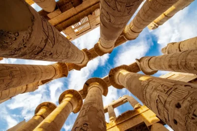 Zuilen in Luxor, Egypte.