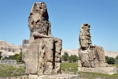Kolossen van Memnon Luxor Egypte