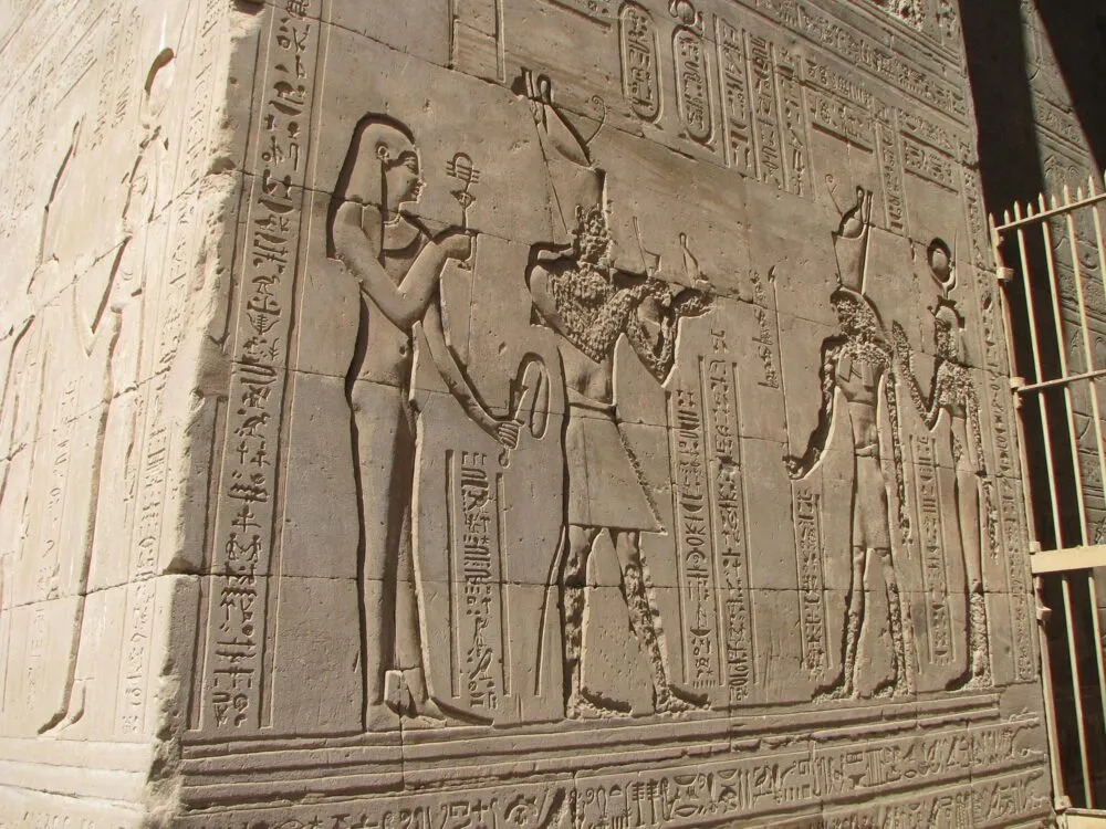 Hiërogliefen van de Tempel van Horus