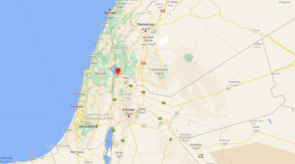 Locatie van de accommodatie El Himma Chalets Jordanië