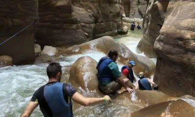 Siq trail Wadi Mujib in Jordanië
