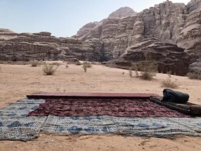 Wildkamperen in de Wadi Rum Jordanië