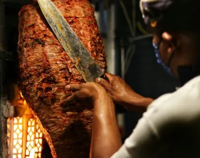 Kebab op een draaispit Turkije