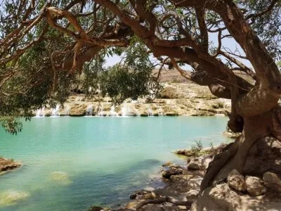 Oman Wadi Darbat waterval