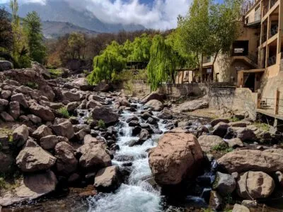 Riviertje in Imlil Atlasgebergte