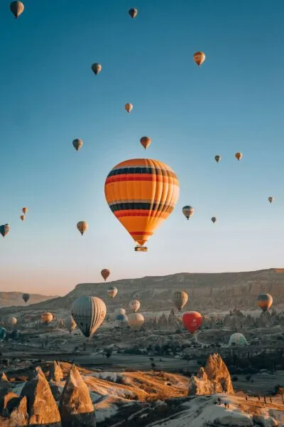 Luchtballonnen in Cappadocië, Turkije.
