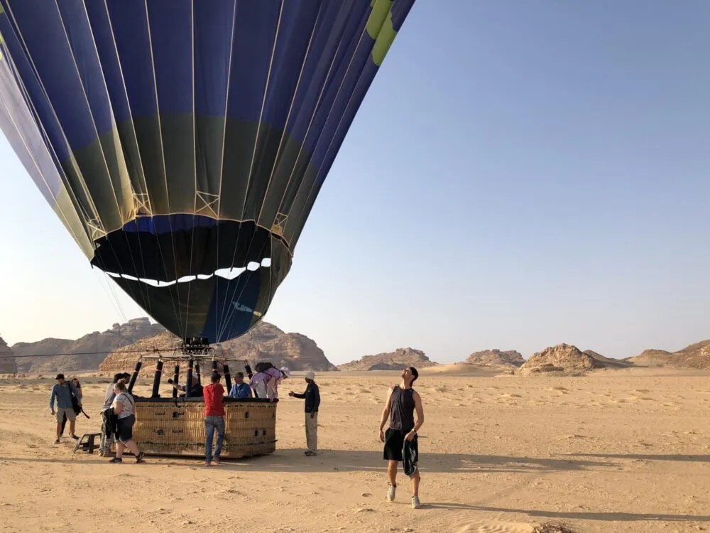 Ballonvaart over de Wado Rum woestijn