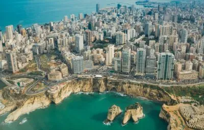 Luchtfoto van Beiroet in Libanon