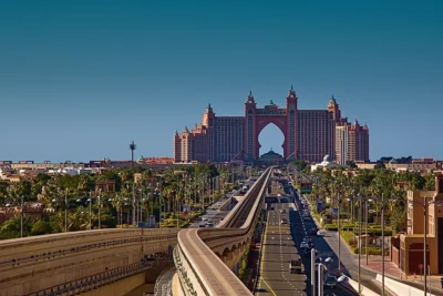 Palm Jumeirah van een afstand