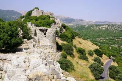 Ruïnes in Galon hoogvlake Israel