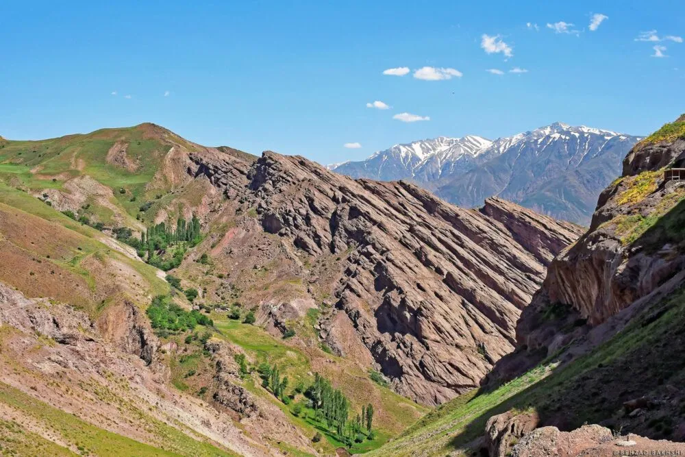 Alamut kasteel met uitzicht in Iran