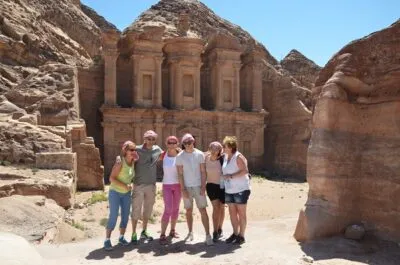 Petra in Jordanië groepsfoto