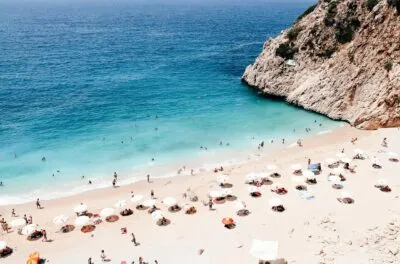 strand in Kaputas in Turkije