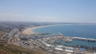 Marokko Agadir Oufelle met uitzicht op de zee en stad