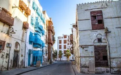 straat in Jeddah Saoedi-Arabië