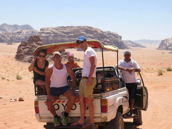 Jeep in Wadi Rum, Jordanië