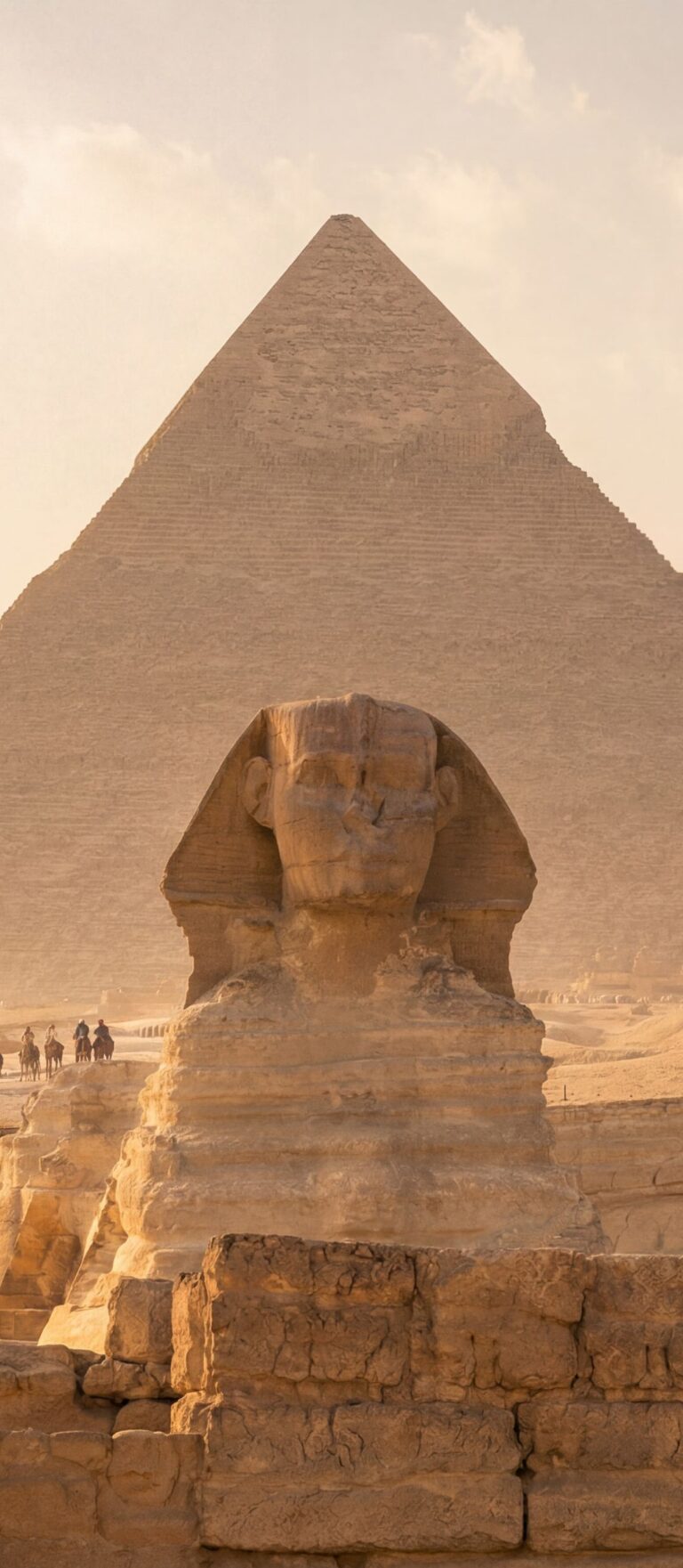 Sfinx en Piramide van Gizeh in Egypte.