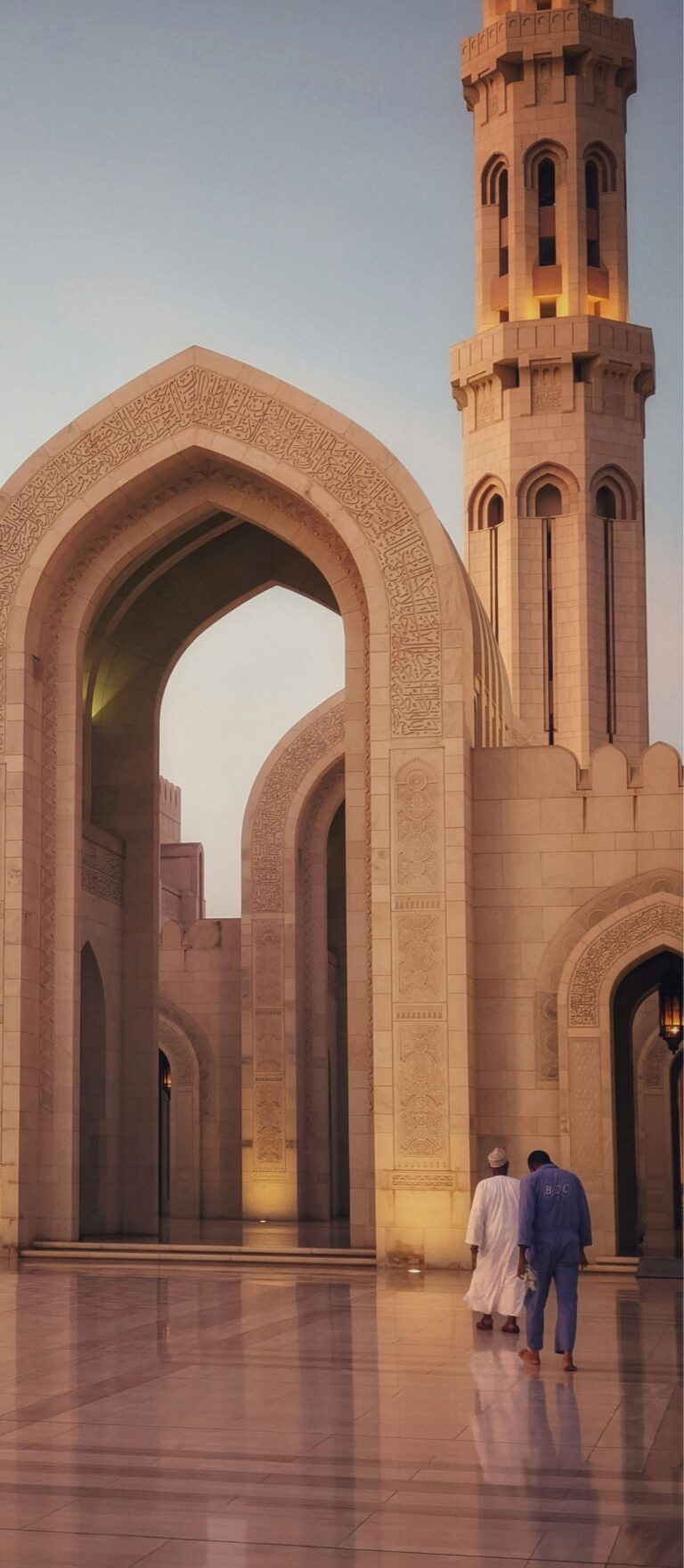 Sultan Qaboos Moskee in Muscat, Oman.